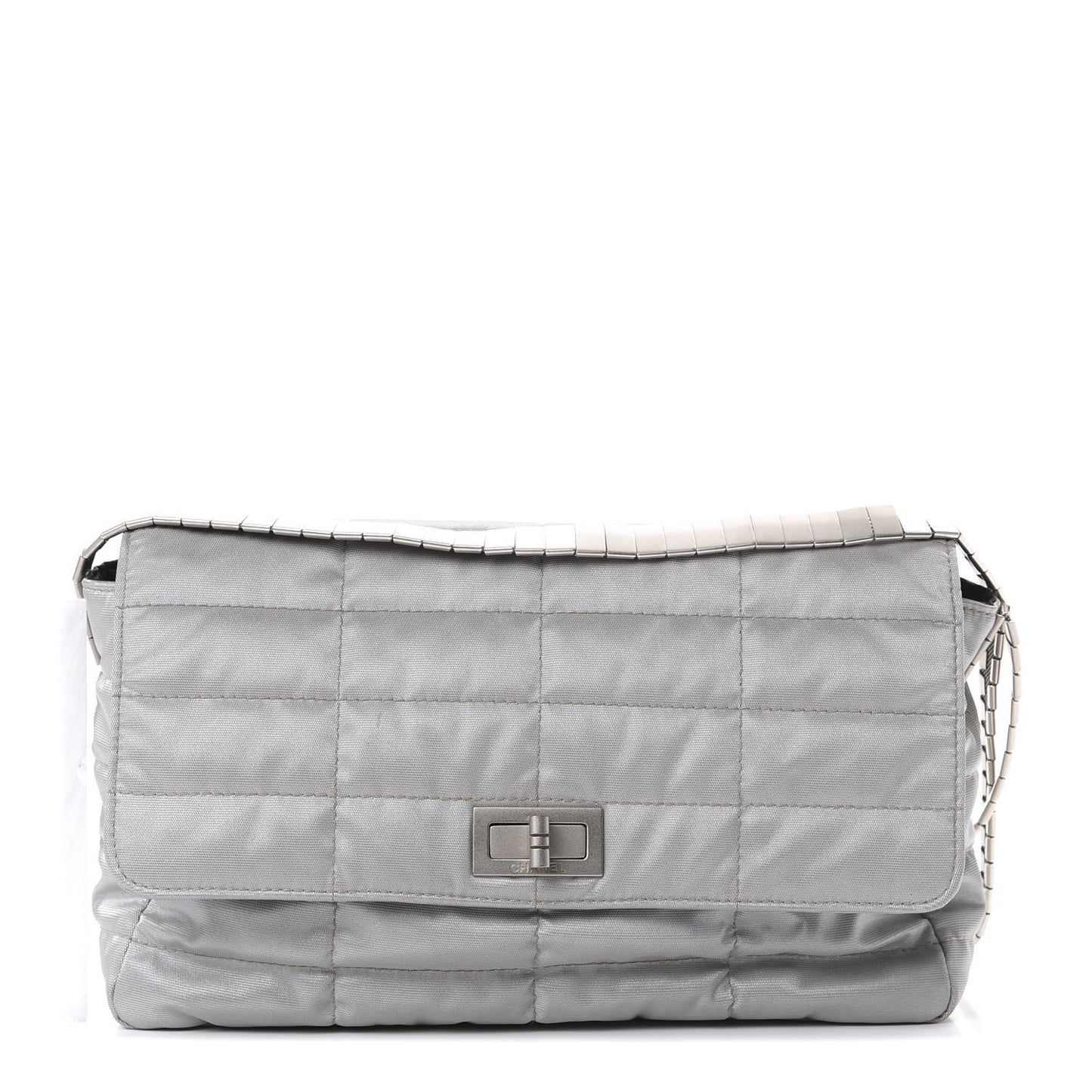 Canvas Chocolate Bar Mademoiselle Flap Grey