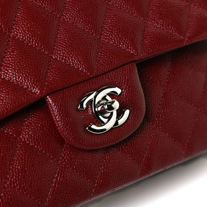 Chanel Caviar Quilted Medium Double Flap Dark Red 12 of 12