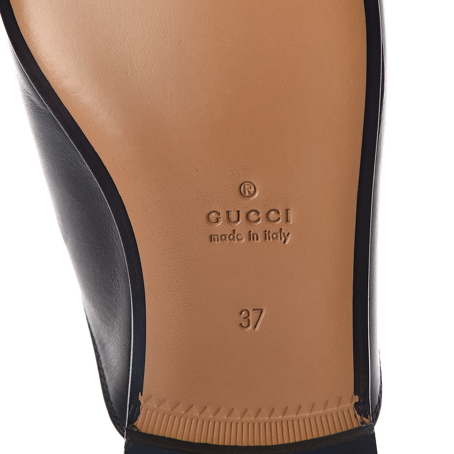 Gucci Calfskin Flower Embroidered Princetown Slippers 37 Black 7 of 8