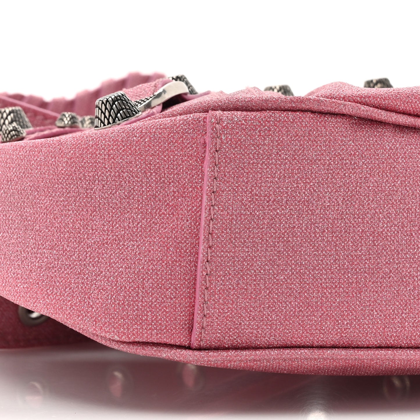 Sparkling Fabric Le Cagole Shoulder Bag XS Sweet Pink