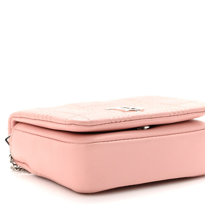 Burberry Lambskin Quilted Micro Lola Bag Blush Pink 9 of 10