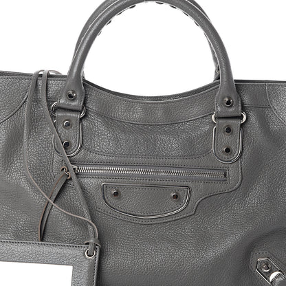 Balenciaga Chevre Silver Metallic Edge Hardware City Gris Acier 6 of 8