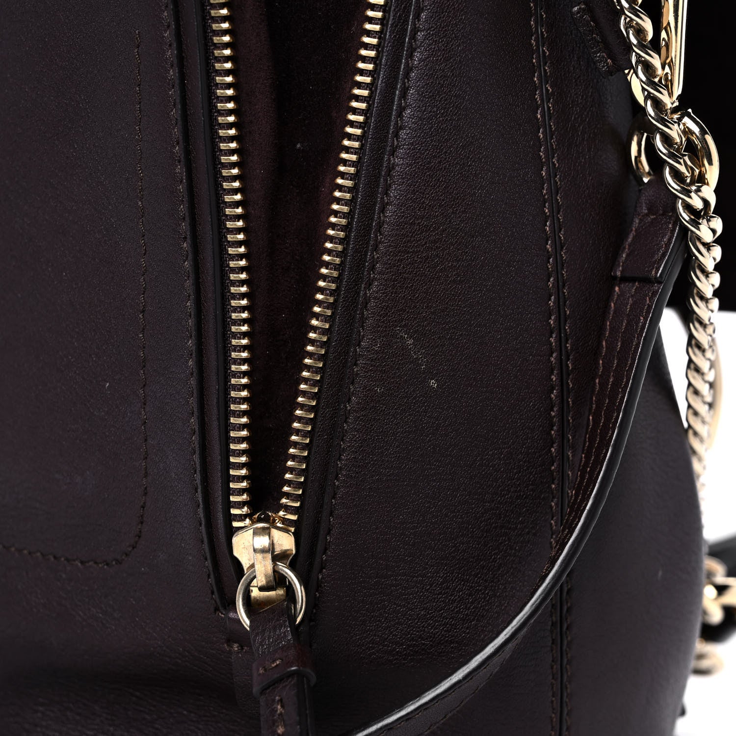 Chloe Suede Calfskin Small Faye Backpack Carbon Brown 17 of 18