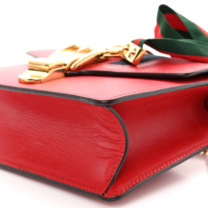 Gucci Calfskin Mini Sylvie Chain Shoulder Bag Hibiscus Red 9 of 13