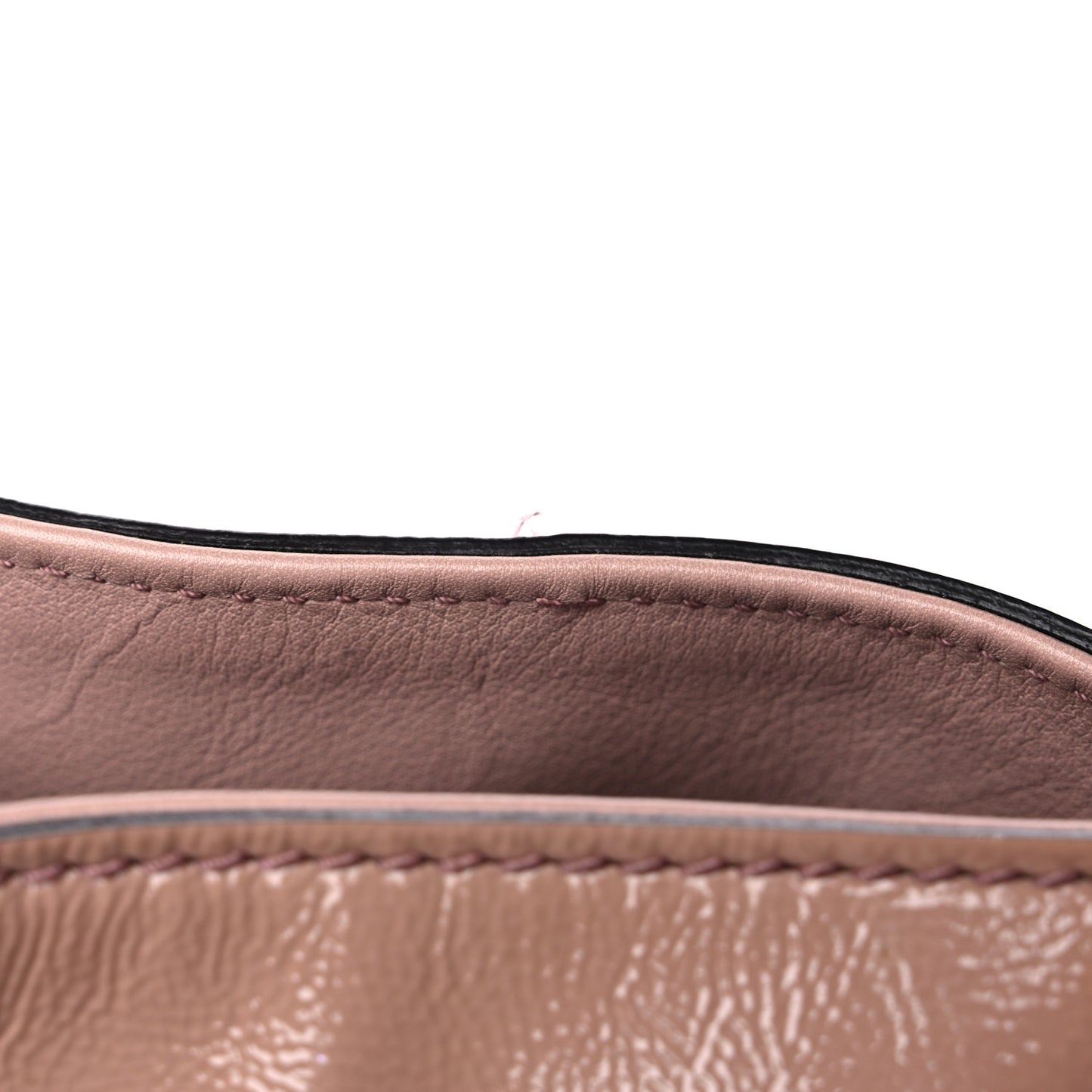Patent Medium Soho Chain Shoulder Bag Dark Cipria