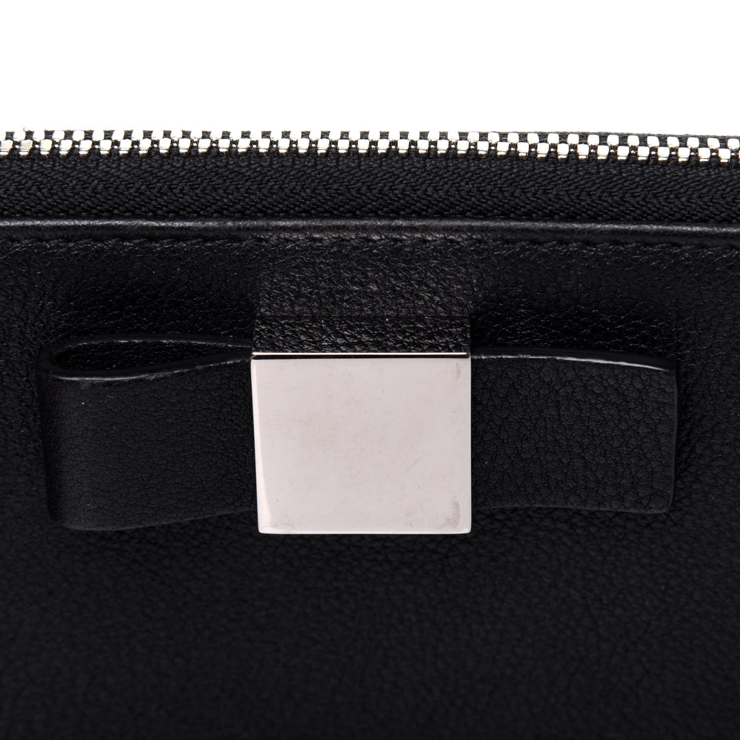 Calfskin Multi Bow Money Wallet Black