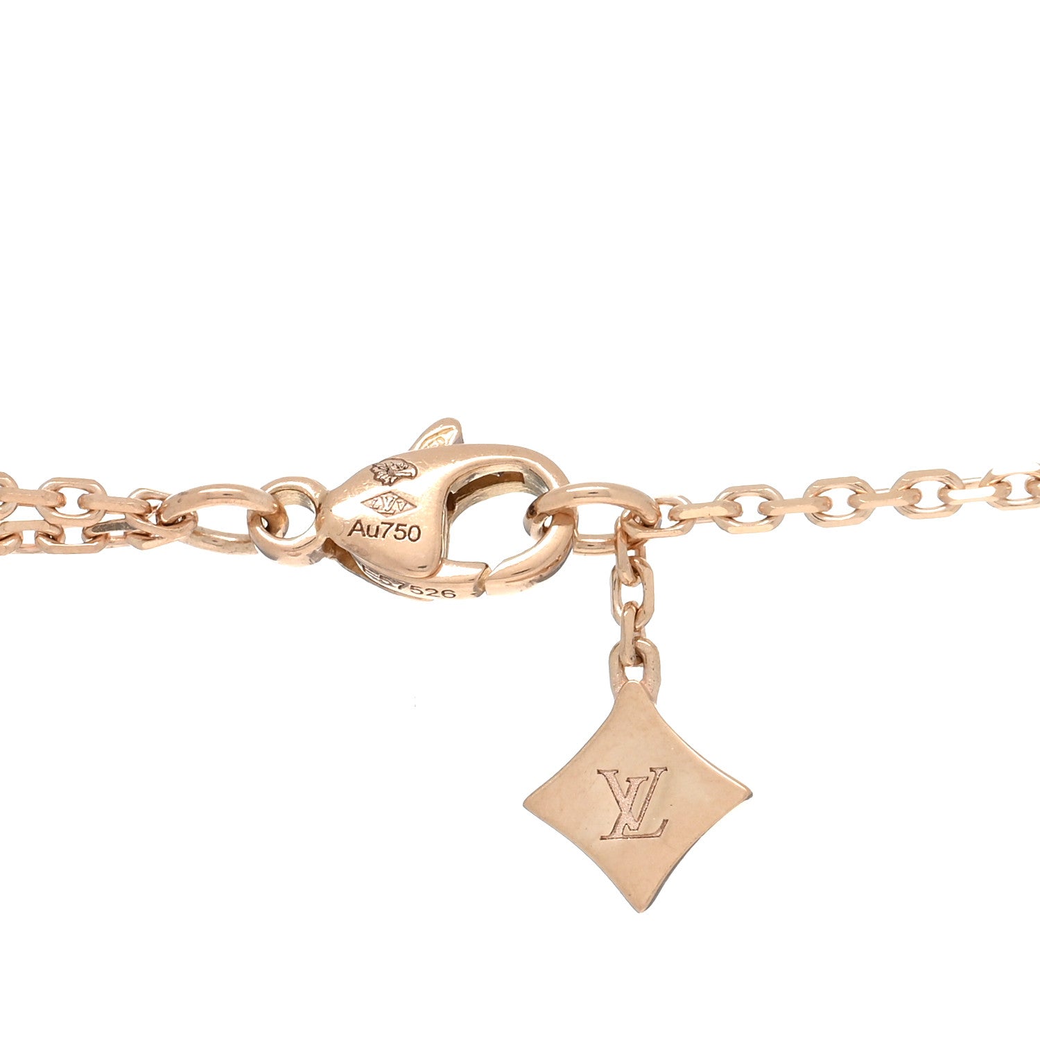 Louis Vuitton 18K Yellow White Pink Gold Empreinte Pendant Necklace 4 of 4