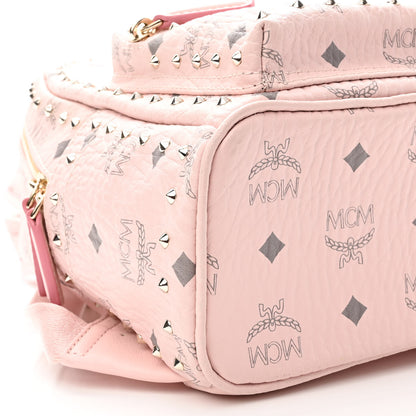 MCM Visetos Outline Stud Mini Stark Backpack Soft Pink 7 of 8