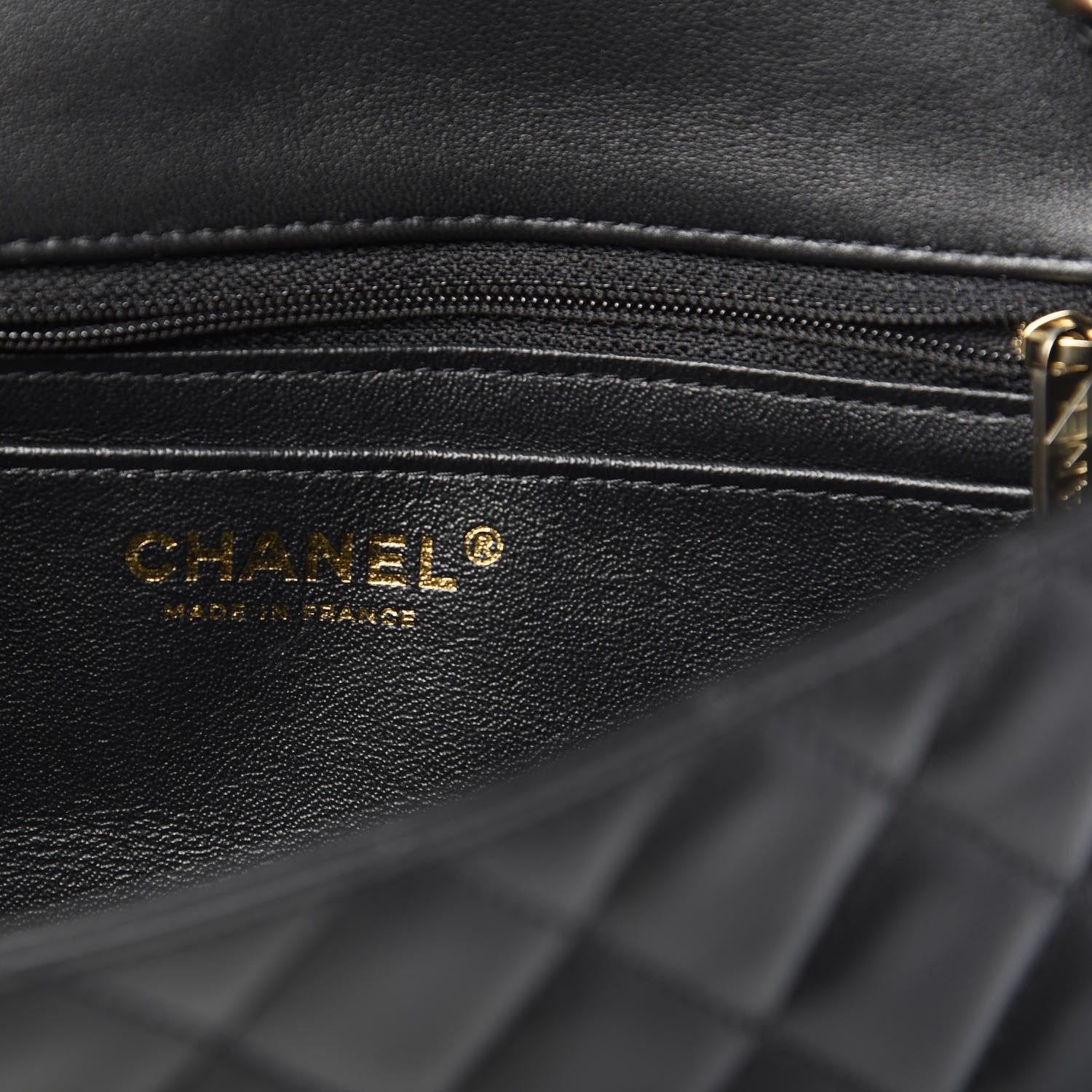 Chanel Lambskin Quilted Mini Coco Charms Rectangular Flap Black 6 of 11