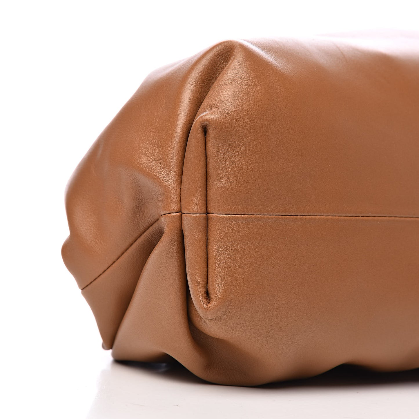 Smooth Butter Calf The Pouch Oversized Clutch Cammello