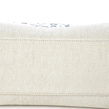 Chanel Woven Straw Raffia Extra Large Deauville Tote White Navy 9 of 9