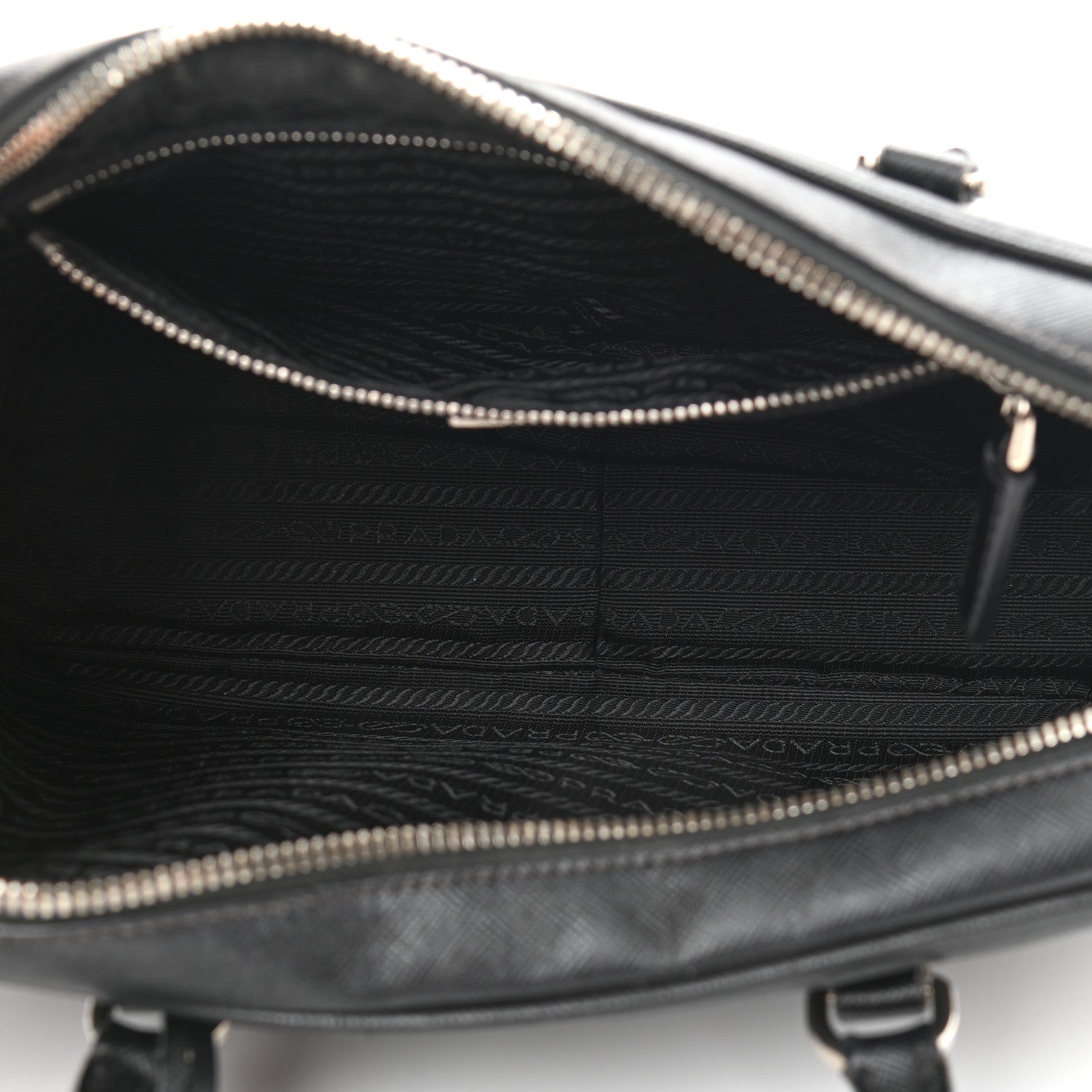 Prada Saffiano Lux Petite Bowler Black 5 of 10
