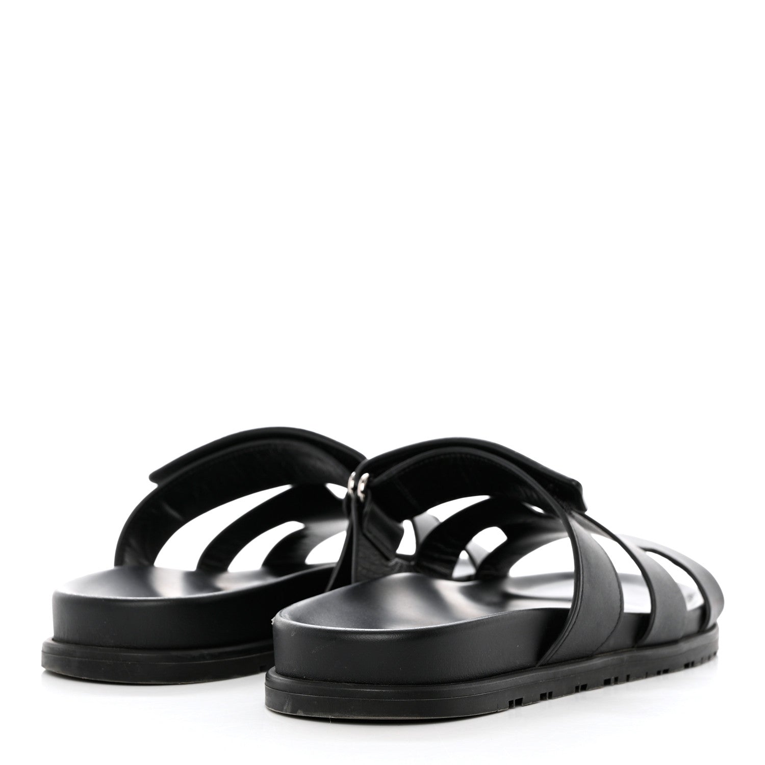 Hermes Calfskin Womens Chypre Sandals 40 Black 4 of 11