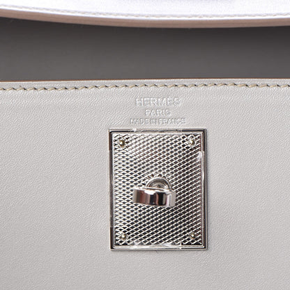 Hermes Tadelakt Kelly Sellier Guilloche 28 Gris Perle 29 of 36