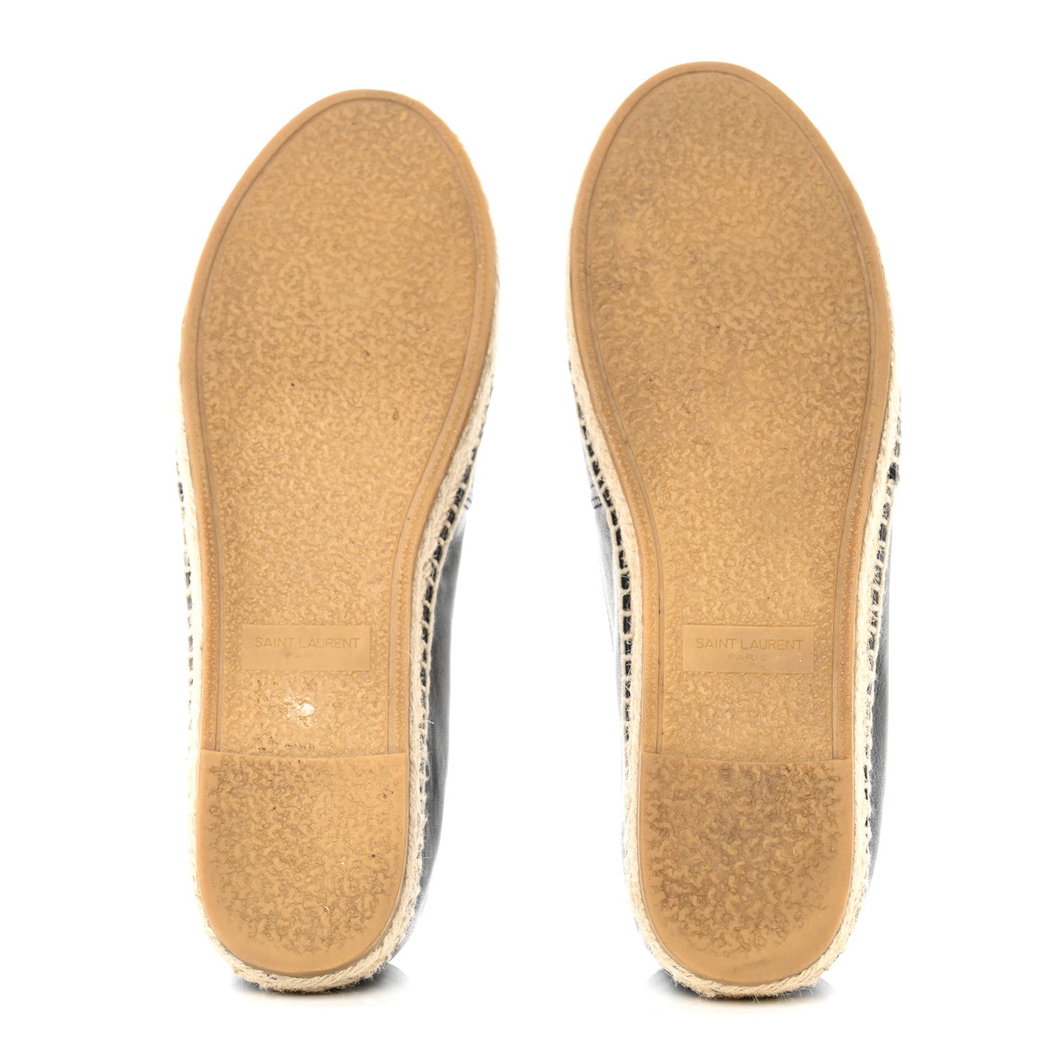 Saint Laurent Lambskin Monogram Espadrilles 36.5 Black 5 of 9