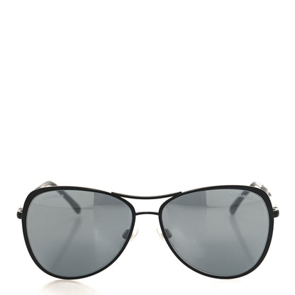 Chanel Pilot Summer Aviator Sunglasses 4223 Black 2 of 7