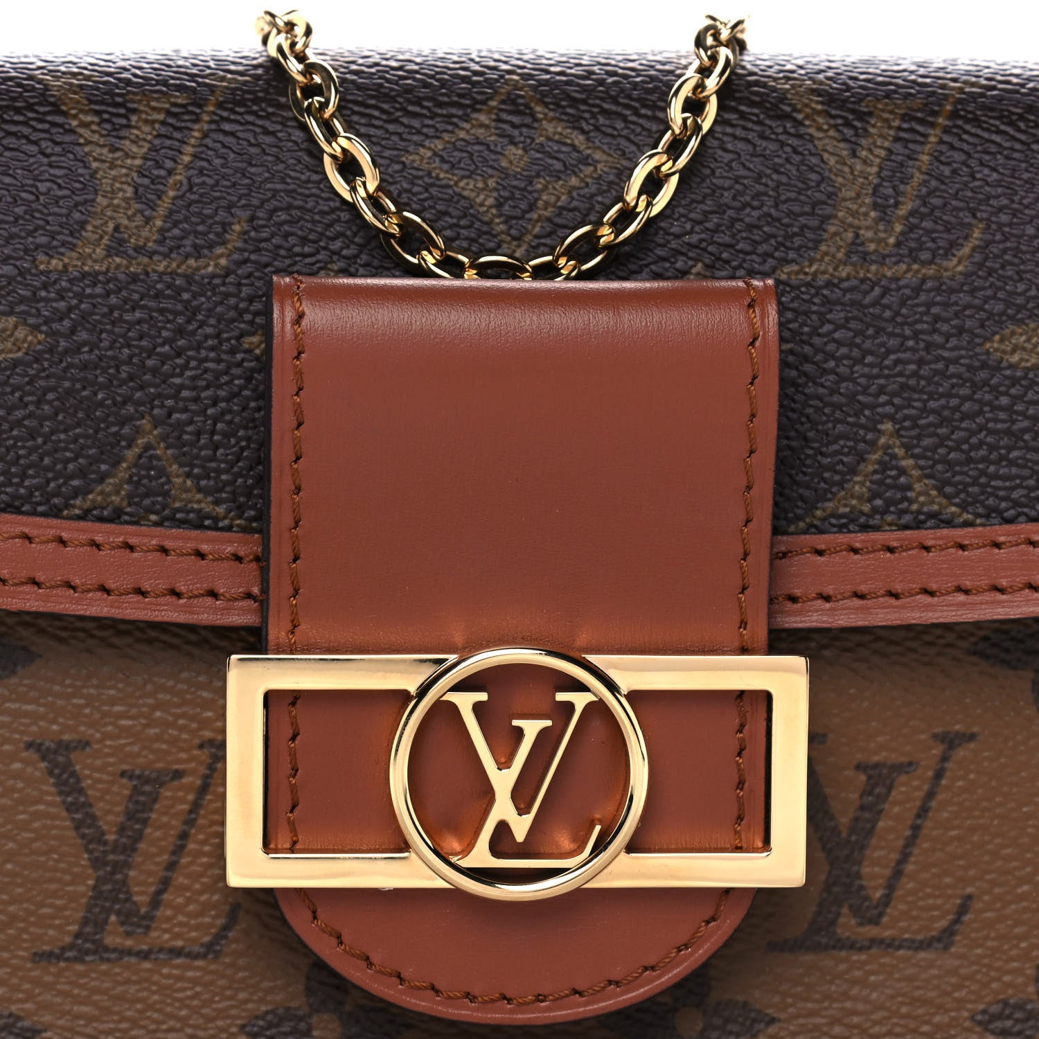 Louis Vuitton Reverse Monogram Dauphine Chain Wallet 7 of 9