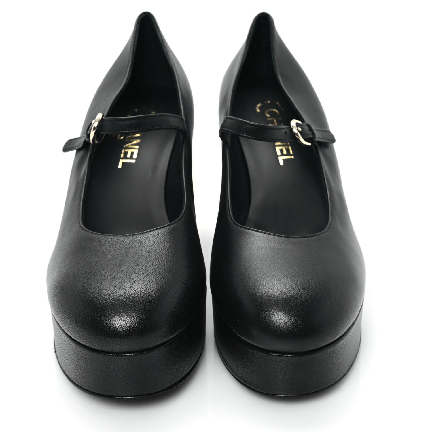 Chanel Lambskin Mary Jane Platform Pumps 41 Black 3 of 10