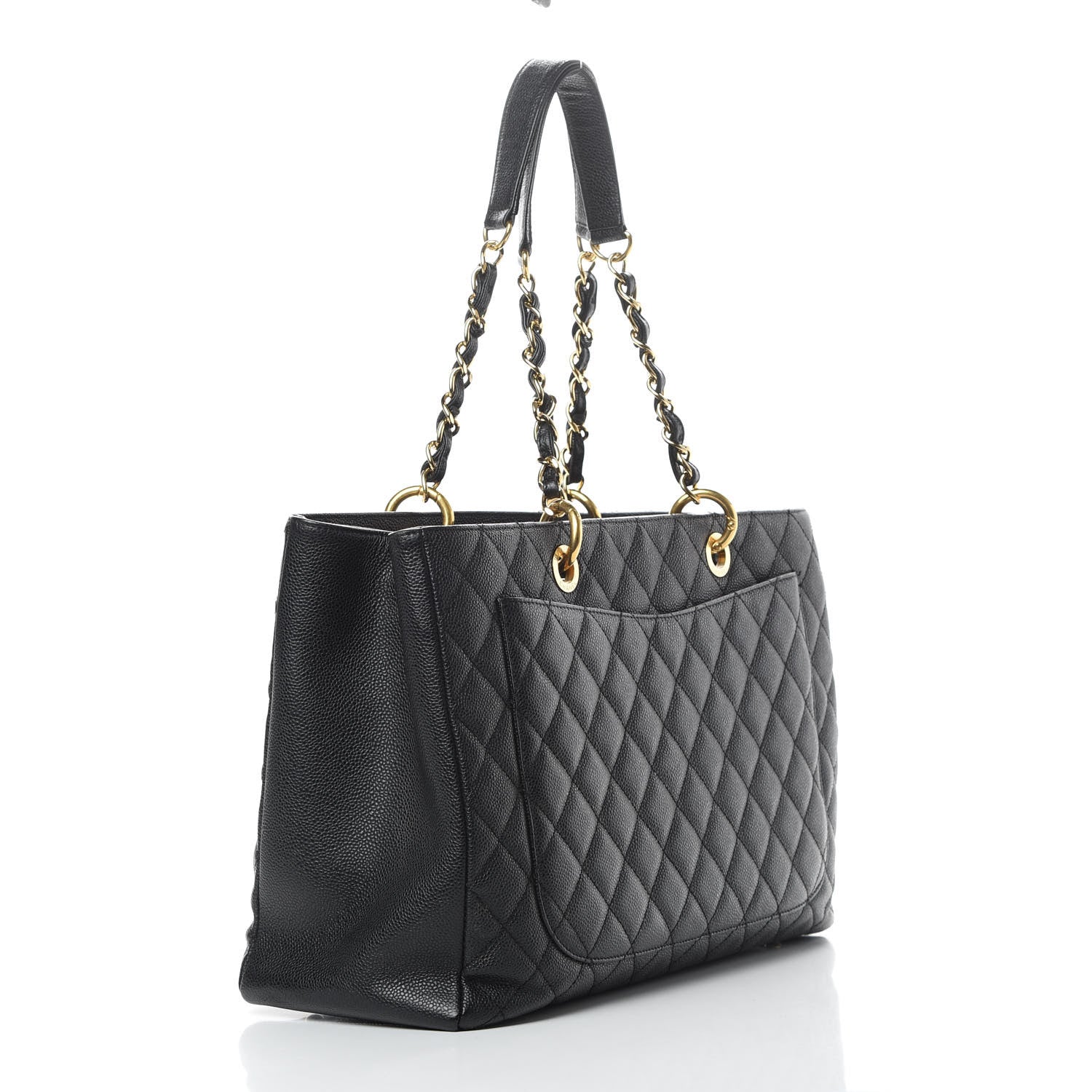 Chanel Caviar Quilted XL Grand Shopping Tote GST Black 3 of 14