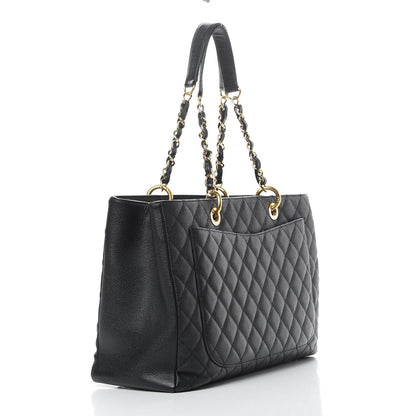 Chanel Caviar Quilted XL Grand Shopping Tote GST Black 3 of 14