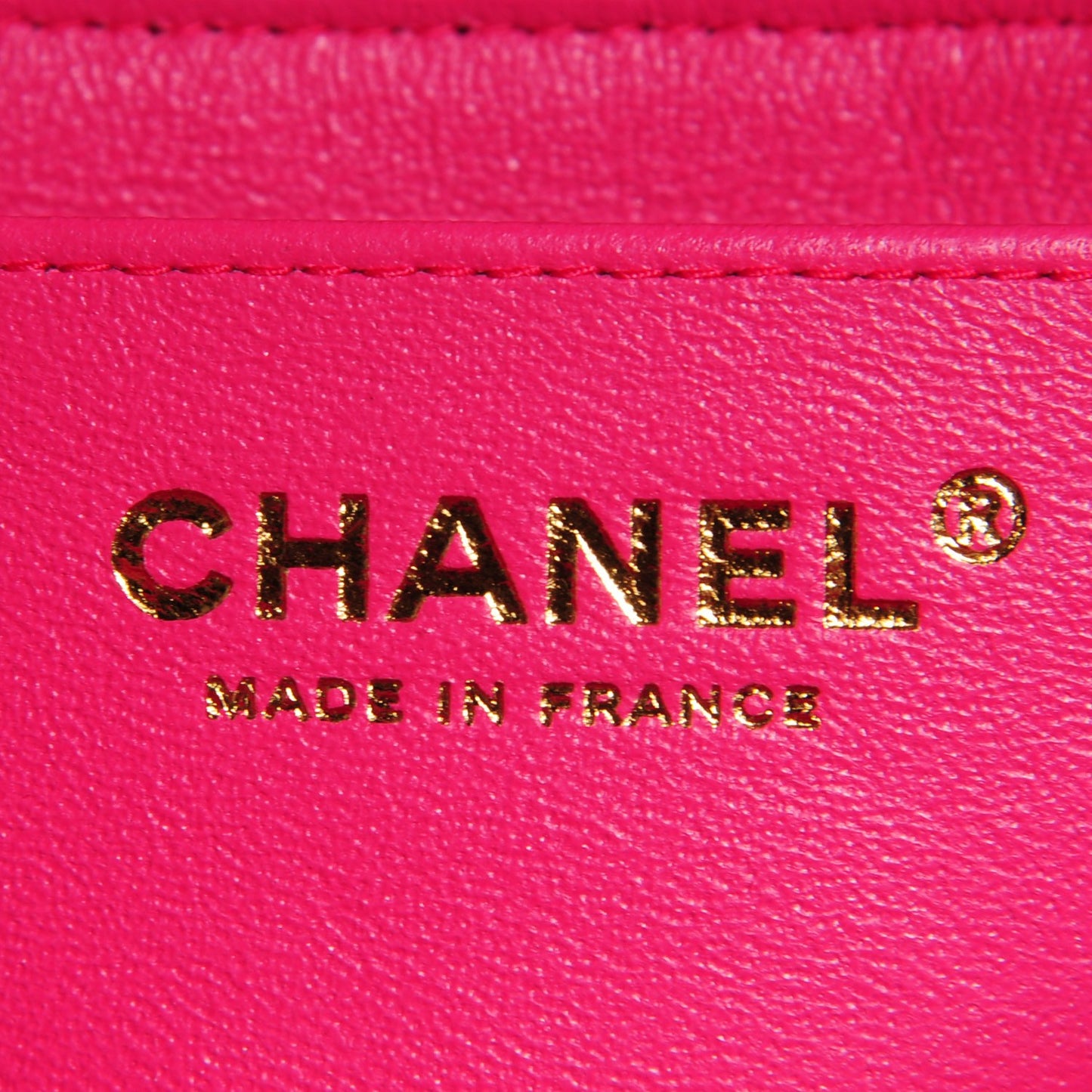 Lambskin Quilted Mini Rectangular Flap Dark Pink