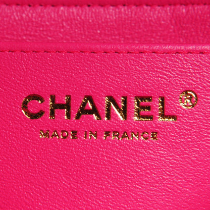 Chanel Lambskin Quilted Mini Rectangular Flap Dark Pink 6 of 9