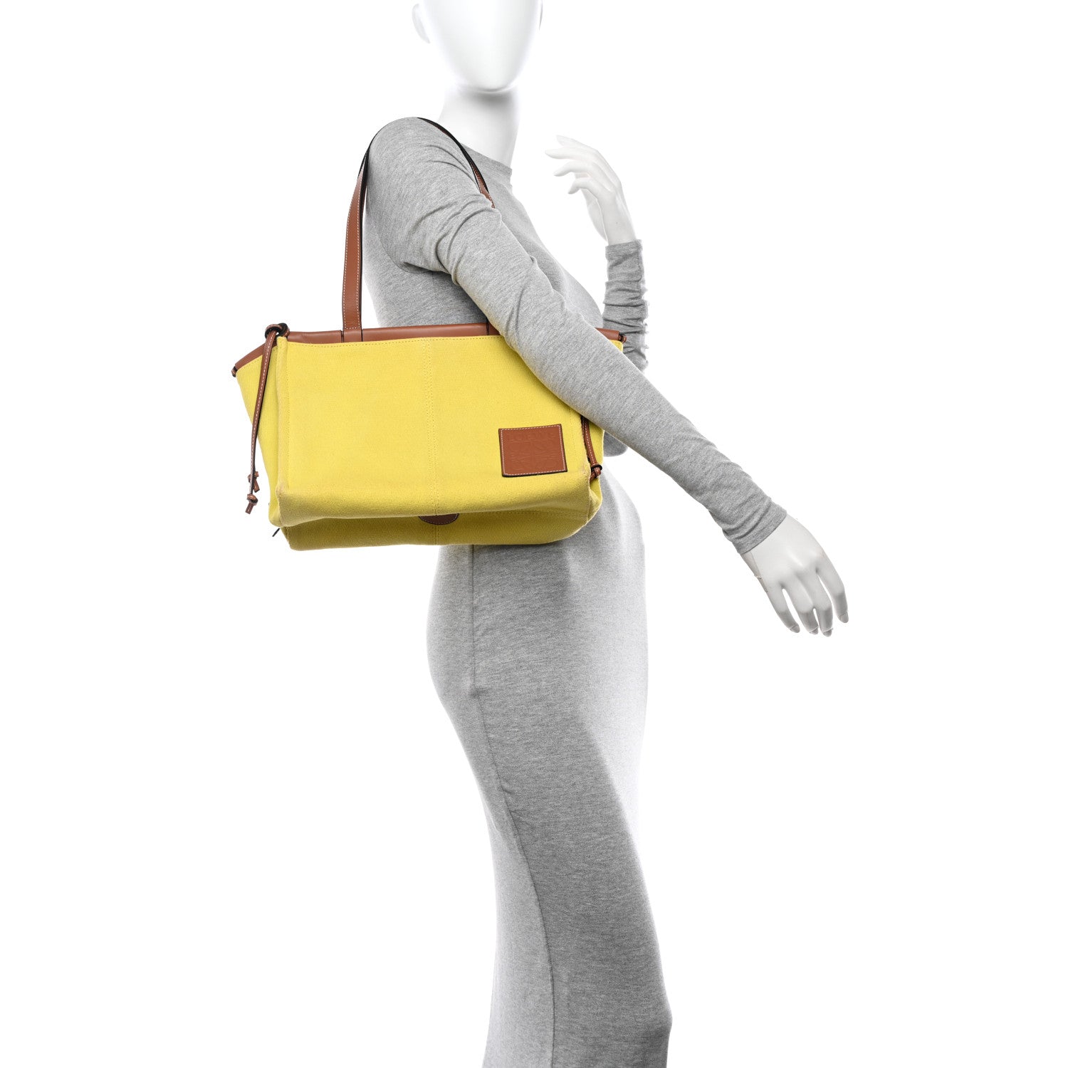 Loewe Canvas Calfskin Cushion Tote Yellow 2 of 13