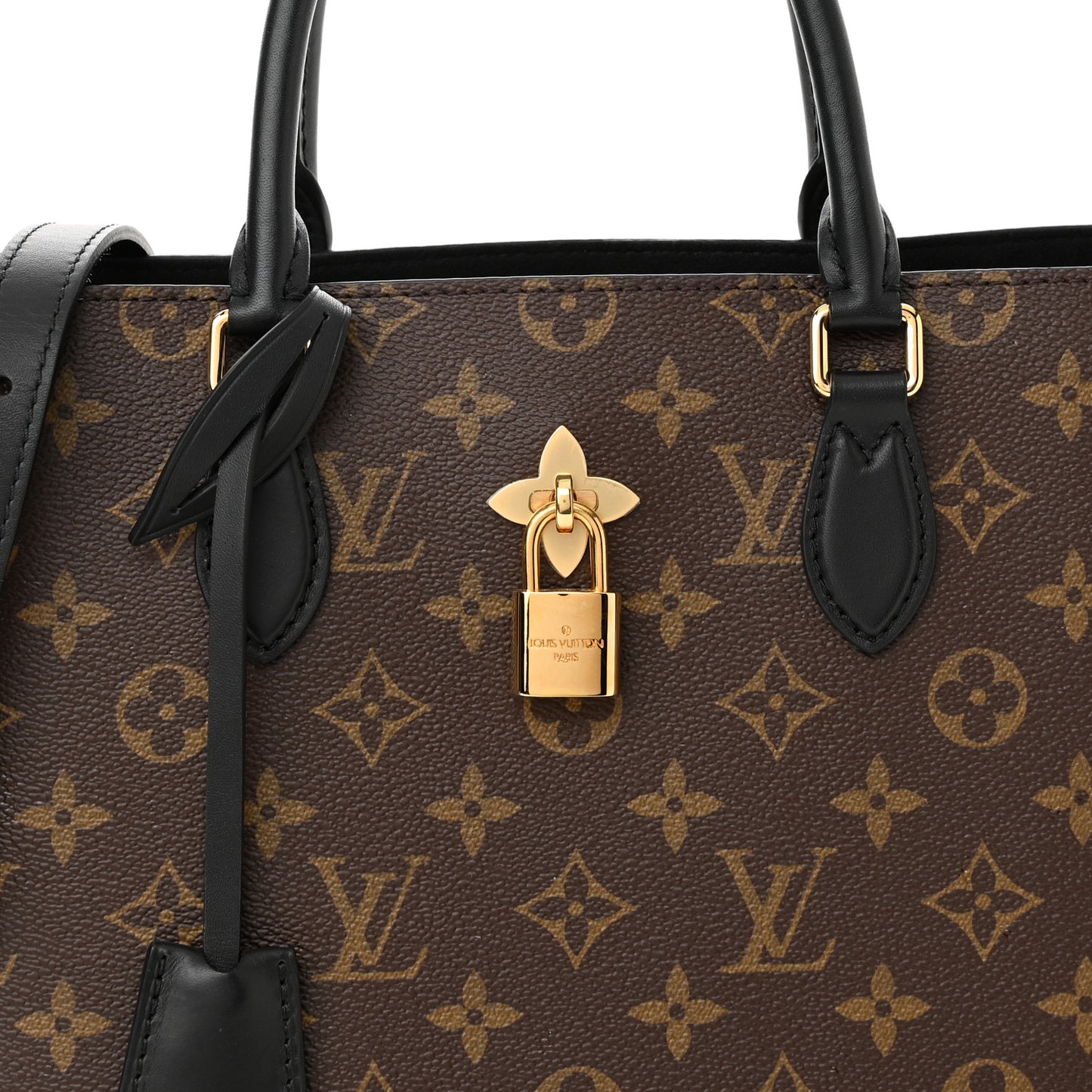 Monogram Flower Tote Black