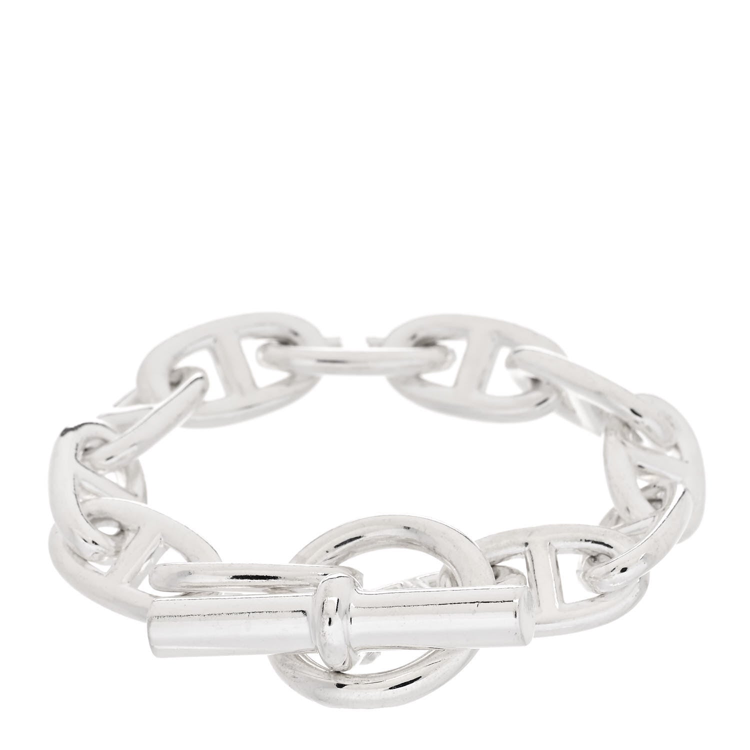Hermes Sterling Silver GM Chaine d'Ancre Bracelet 2 of 6