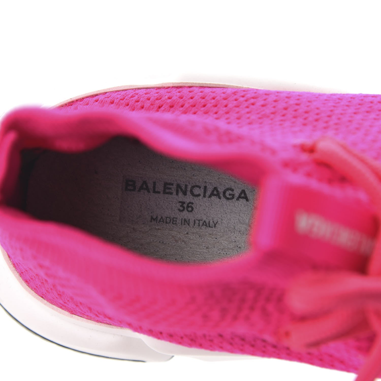 Balenciaga Knit Womens Speed Lace Up Sneakers 36 Rose Fluo 7 of 8