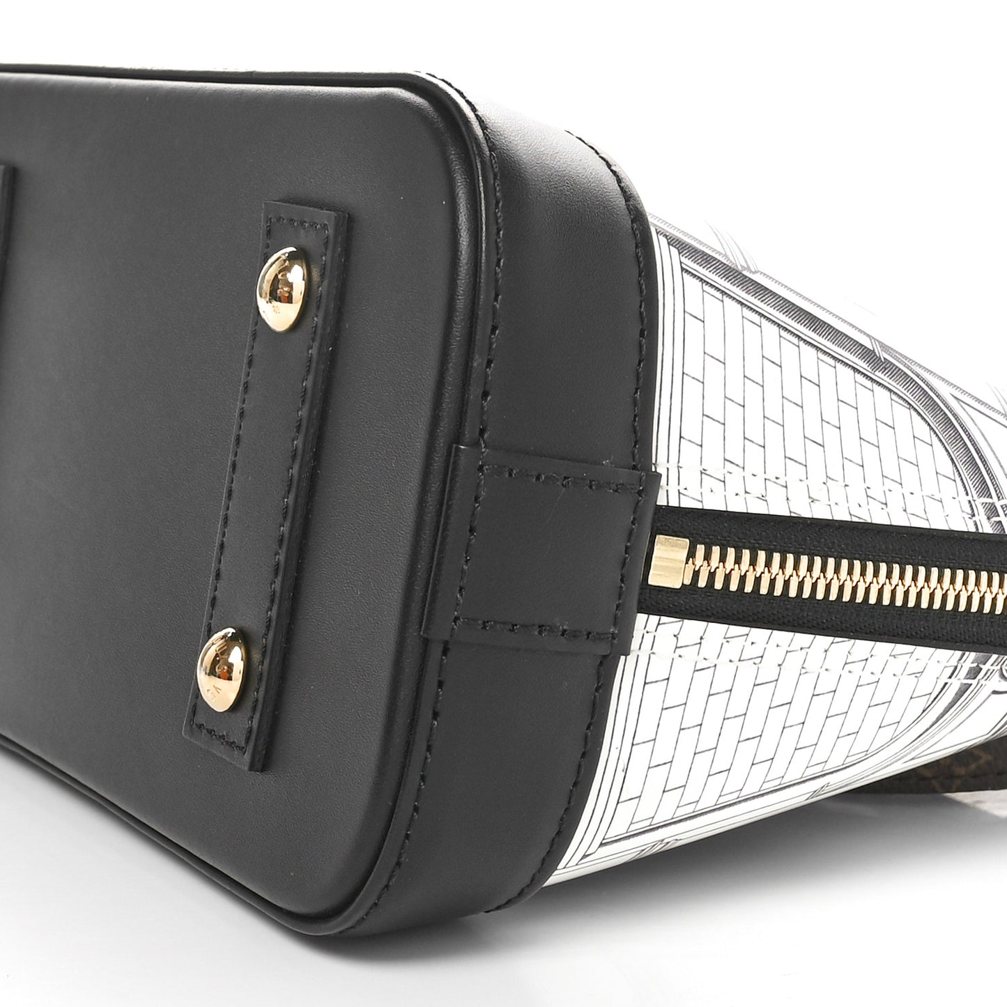 X FORNASETTI Calfskin Architettura Alma BB Black White