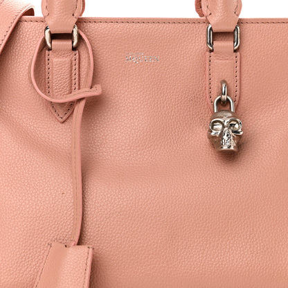 Alexander McQueen Pebbled Calfskin Small Skull Padlock Zip Around Tote Blush Pink 8 of 12