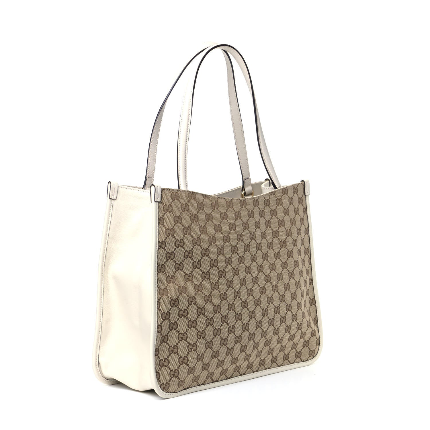Gucci Monogram New Sakai Calfskin Lux Horsebit 1955 Tote Beige Ebony Mystic White 2 of 4