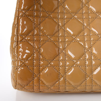 Christian Dior Patent Cannage Large Dior Soft Shopping Tote Beige 11 of 19