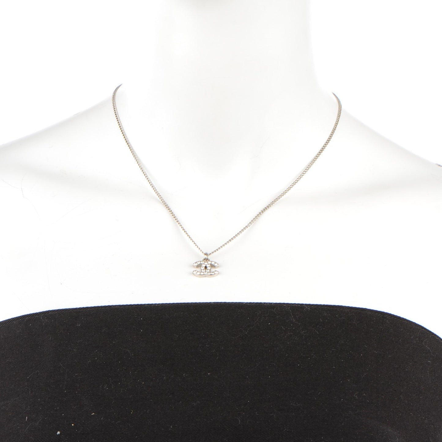 Crystal Timeless CC Necklace Silver
