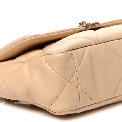Chanel Goatskin Quilted Medium Chanel 19 Flap Beige 9 of 11