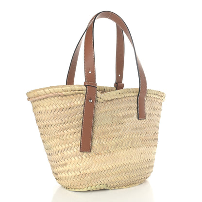 Loewe Raffia Basket Tote Bag Natural Tan 3 of 9