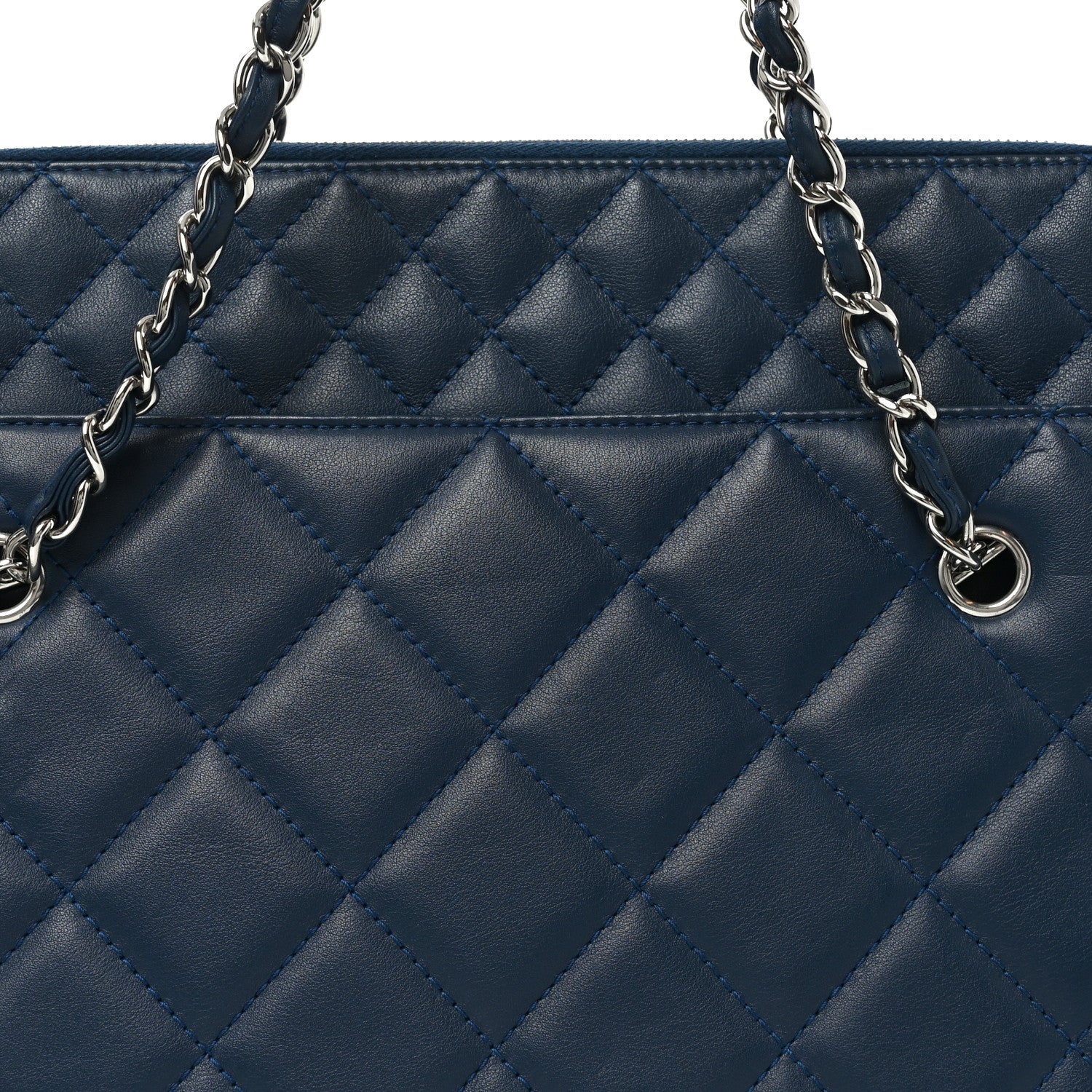 Chanel Calfskin Quilted In The Business Camera Navy 8 of 10