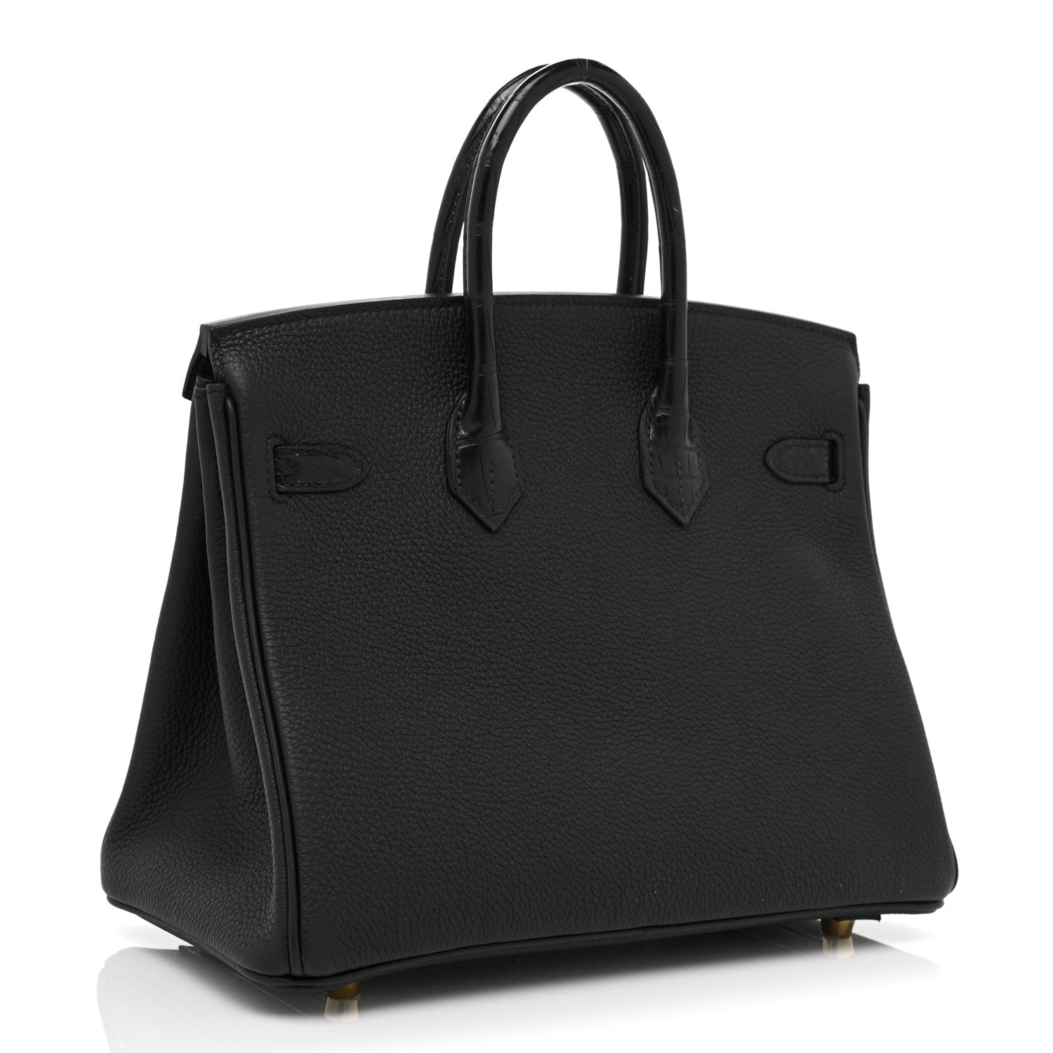 Hermes Togo Matte Alligator Birkin Touch 25 Black 3 of 7