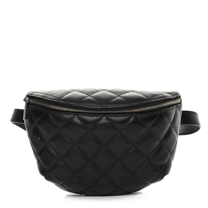 Chanel Lambskin Quilted Waist Belt Bag Black 1 of 14