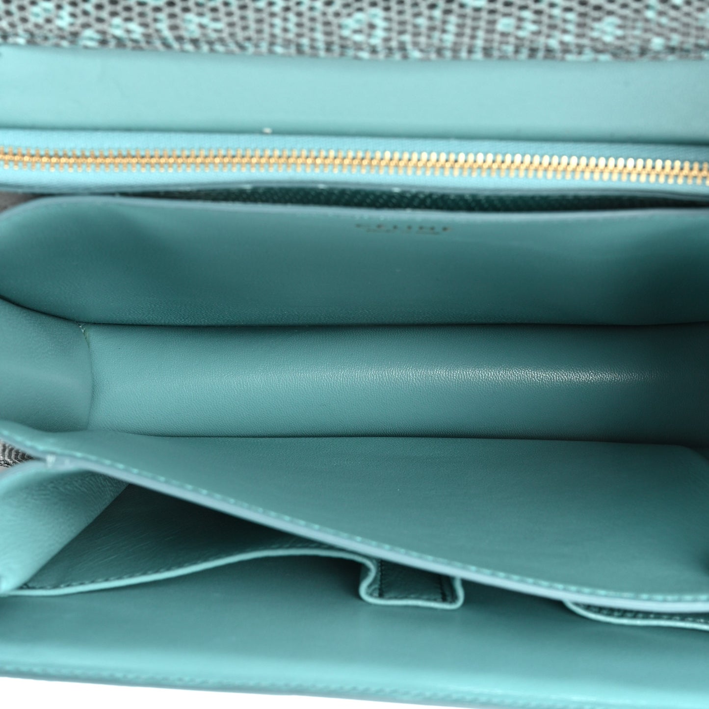 Lizard Medium Classic Box Flap Bag Antarctic