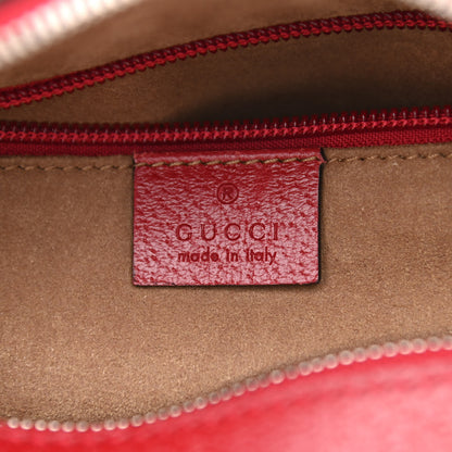 Gucci GG Supreme Monogram Tian Web Camera Bag Beige Multicolor Red 6 of 10