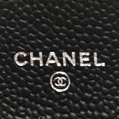Chanel Caviar Quilted Flap Card Holder Wallet Black 6 of 12