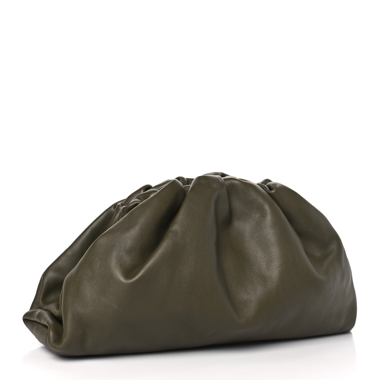 Bottega Veneta Smooth Butter Calf The Pouch Oversized Clutch Kaki Fondent 3 of 9