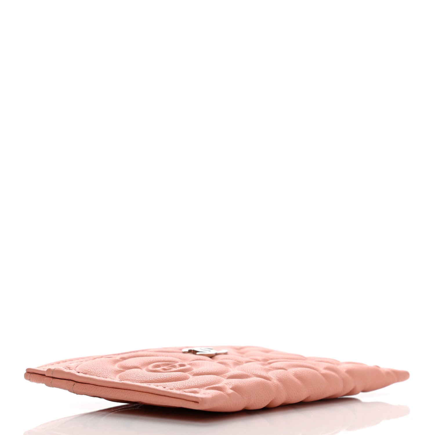 Chanel Goatskin Camellia Embossed Card Holder Light Pink 4 of 8
