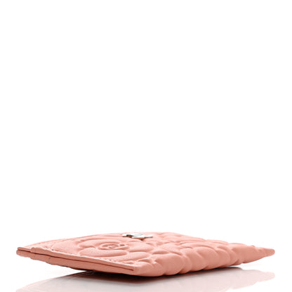 Chanel Goatskin Camellia Embossed Card Holder Light Pink 4 of 8
