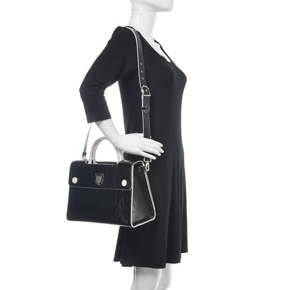 Christian Dior Crinkled Calfskin Medium Diorever Flap Black 2 of 11