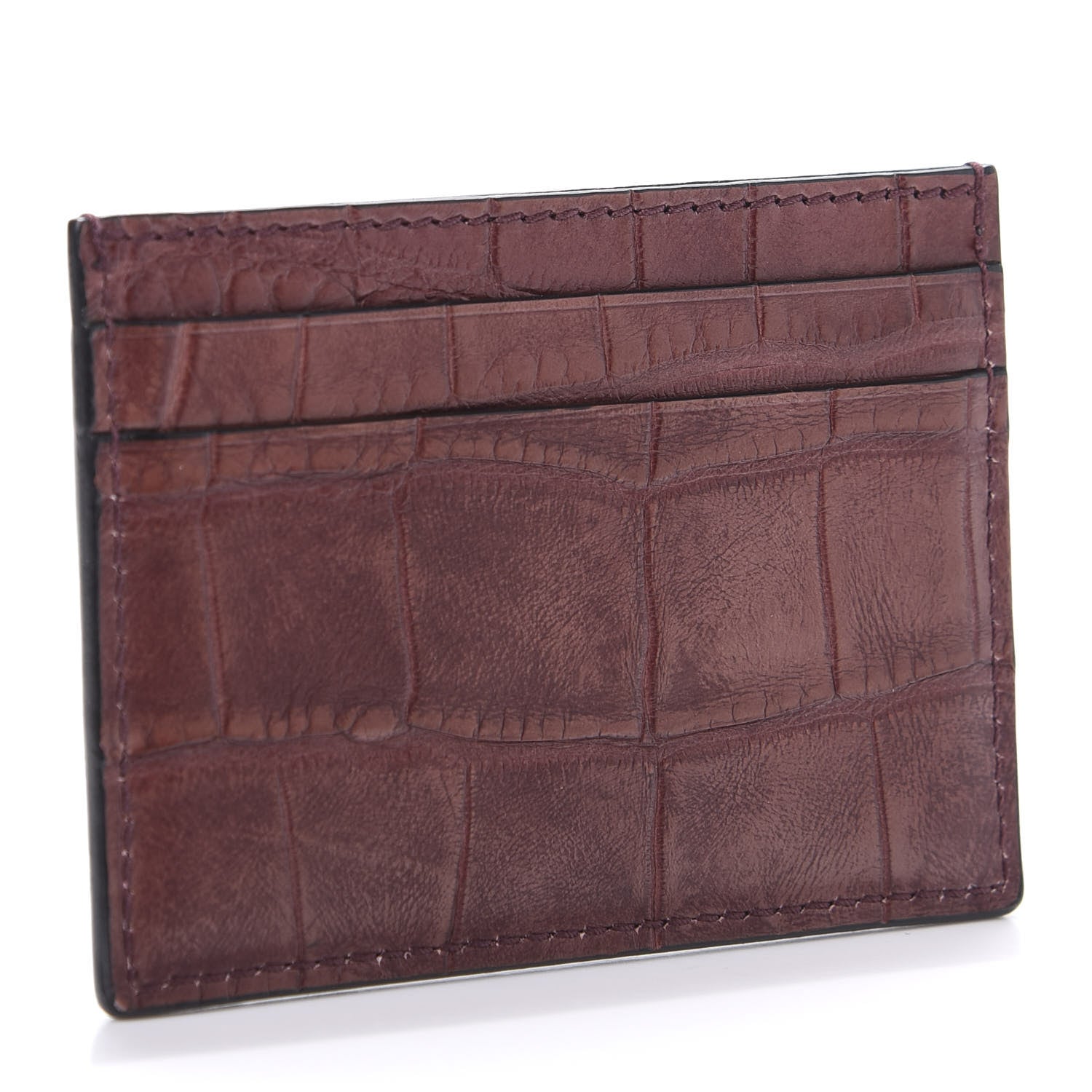 Gucci Crocodile Card Holder Chardonnay 2 of 7