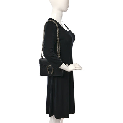 Gucci Calfskin Mini Dionysus Shoulder Bag Black 2 of 8