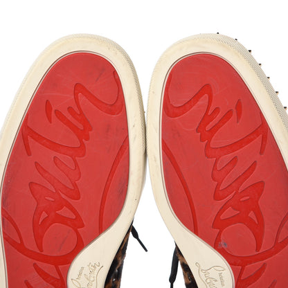 Christian Louboutin Men's Pony Hair Spikes Orlato Flat Sneakers 42.5 Leopard 9 of 13